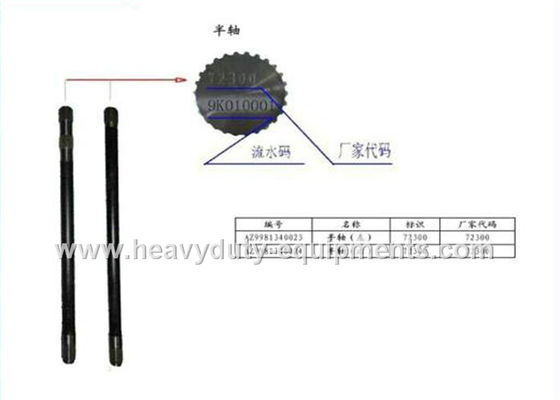 numero del pezzo AZ9981340023/24 delle semiasse del pezzo di ricambio del sinotruk per i camion di howo fornitore