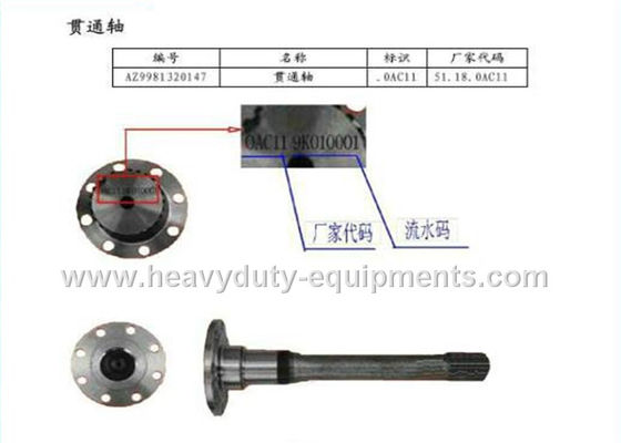 numero del pezzo AZ9761321010 ecc dell'albero motore del pezzo di ricambio del sinotruk per i camion di howo fornitore